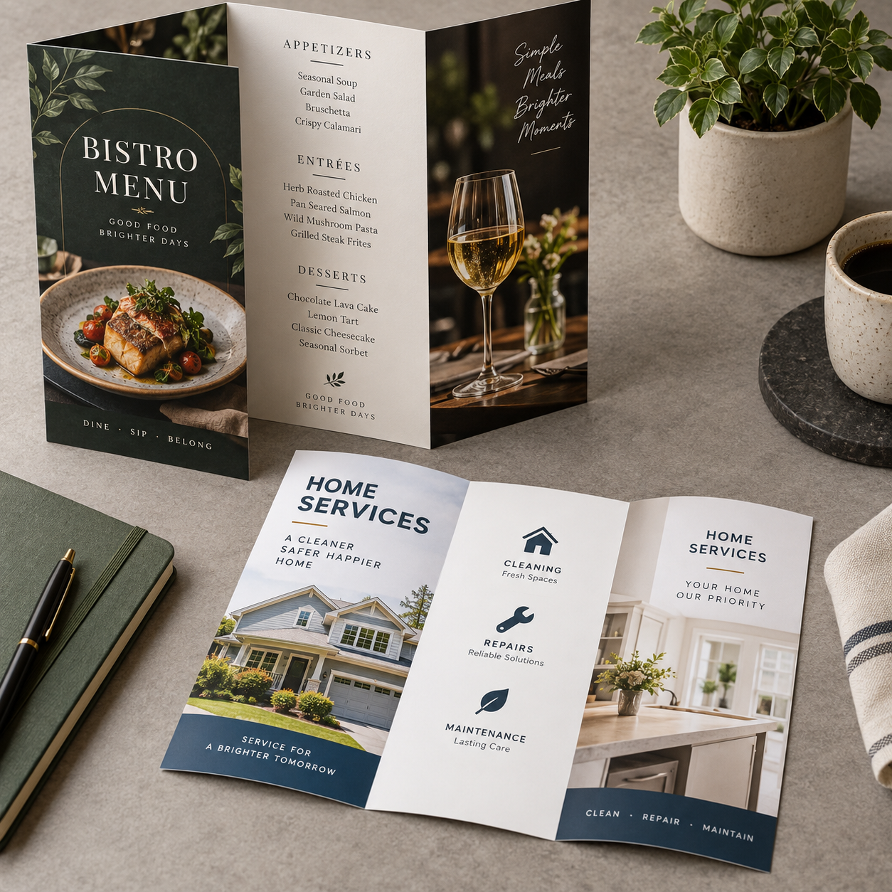 Brochure or Menu Design